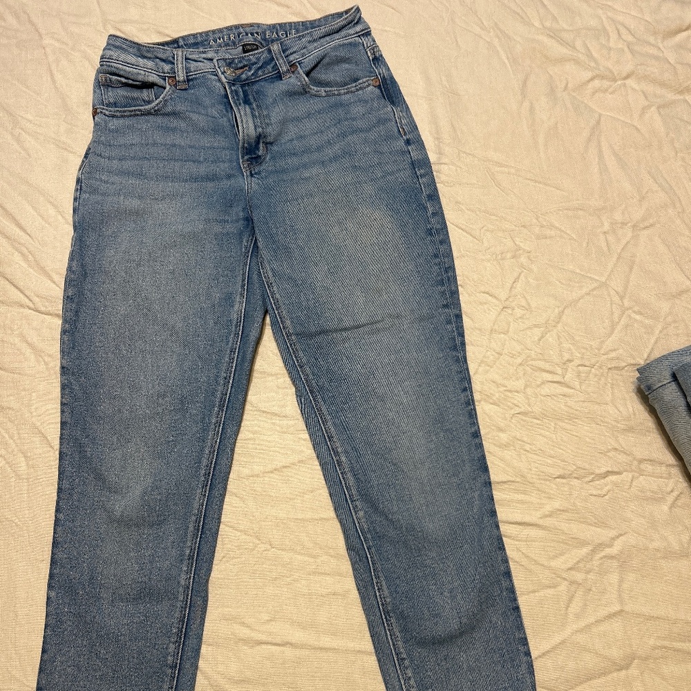 American Eagle Distressed High-waisted Mom Jeans